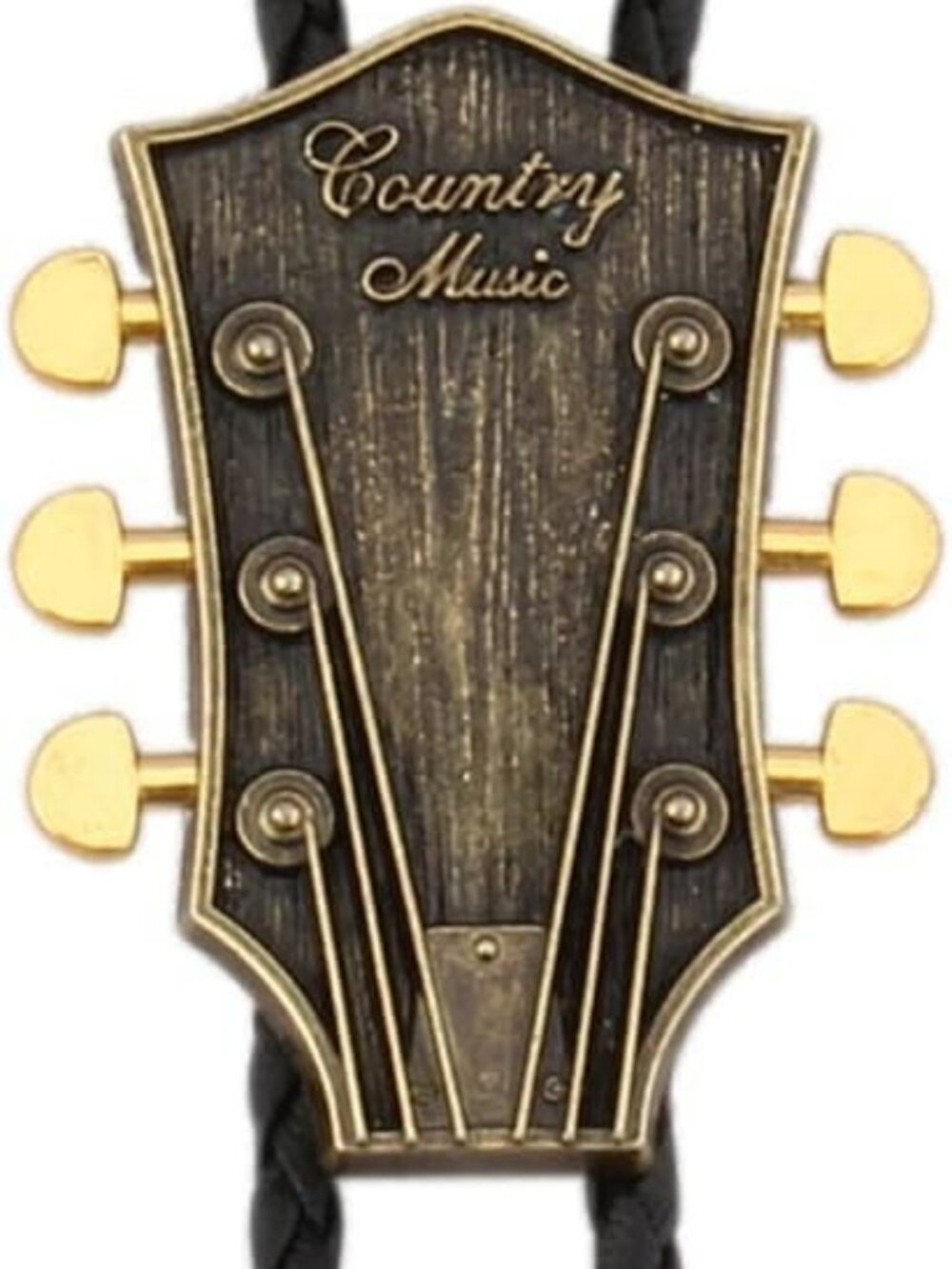 NEW Bolo Tie Music Guitar Leather Necktie Rope Cord Pendant Necklace Country